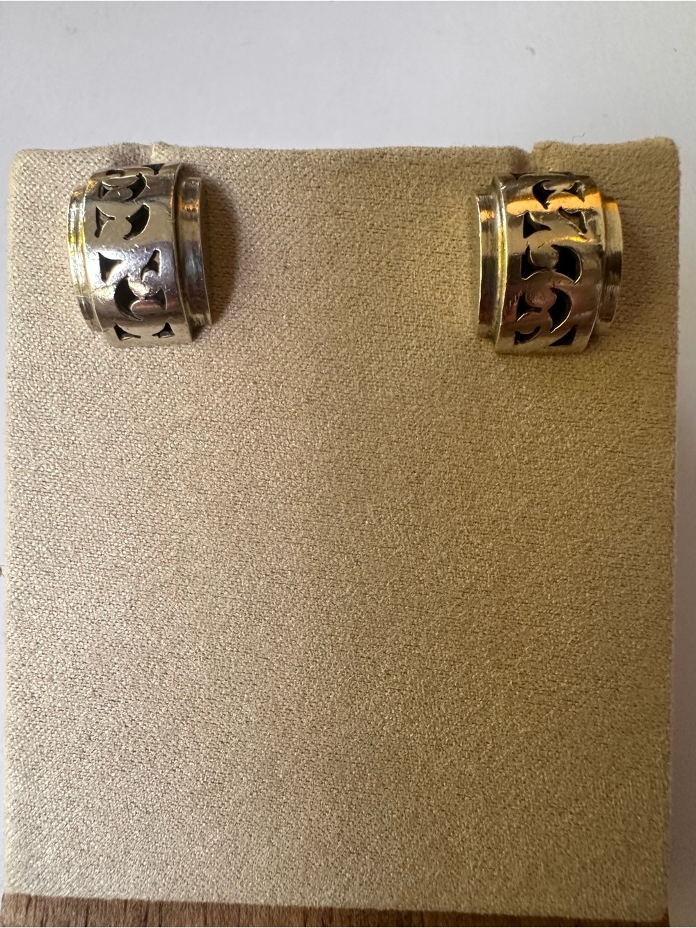 Vintage Lois Hill Handcrafted 925 Sterling Silver Signature Scroll Wide Earrings